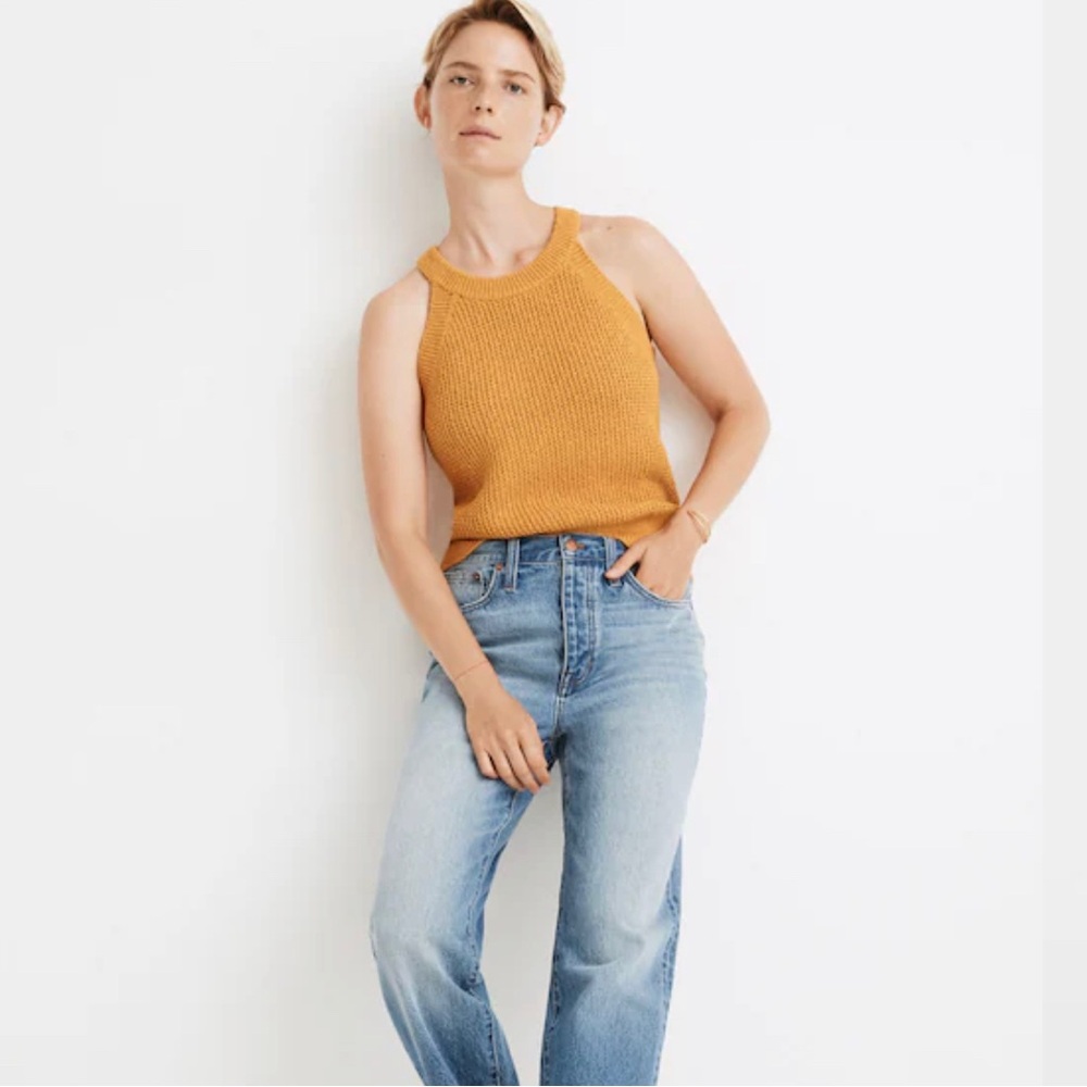 Madewell Mustard Yellow Knit Tank Top